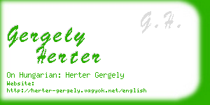 gergely herter business card